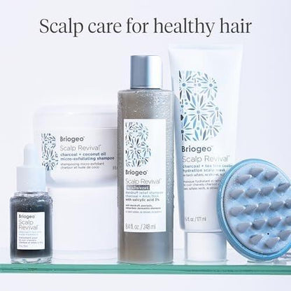 Briogeo Scalp Revival Aktivkohle + Teebaum Kühlende Feuchtigkeitsmaske für die Kopfhaut | Wöchentliche Kopfhautbehandlung bei Trockenheit, Schuppen oder Juckreiz | Entgiftend & Feuchtigkeitsspendend | Vegan & Tierversuchsfrei | 177 ml