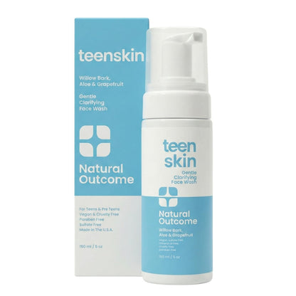 Natural Outcome Teen Skin Face Wash | Sanfte, schäumende tägliche Gesichtsreinigung für Jugendliche & Kinder | Gegen Akne & Unreinheiten | 5 oz