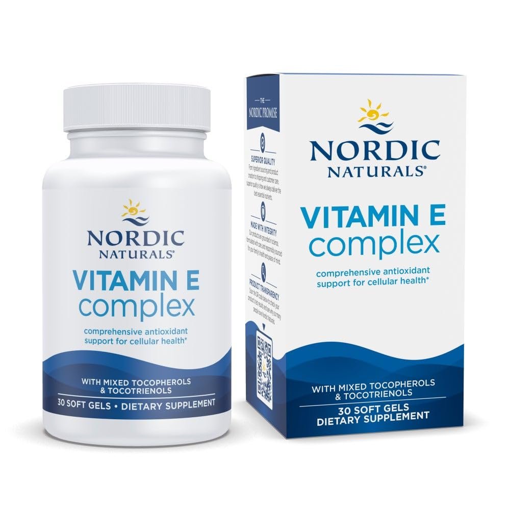 Nordic Naturals Vitamin E Complex – 6 Vitamin-E-Formen für Antioxidantien-Schutz, 30 Softgels