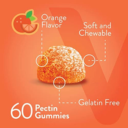 Viteey Vitamin C Gummis für Erwachsene & Teenager mit Zink & Echinacea – Immununterstützung – Vegan, Gelatinefrei, Glutenfrei, Gentechnikfrei – Leckere Orangengeschmack-Gummis