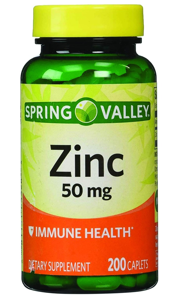 Spring Valley – Zink 50 mg, 200 Tabletten, 2er-Pack – Nahrungsergänzungsmittel für die tägliche Einnahme