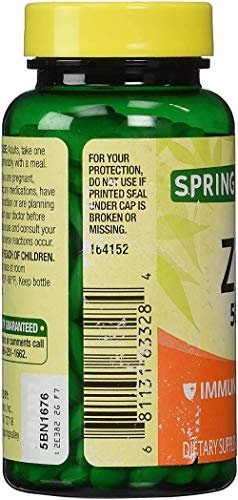 Spring Valley – Zink 50 mg, 200 Tabletten, 2er-Pack – Nahrungsergänzungsmittel für die tägliche Einnahme