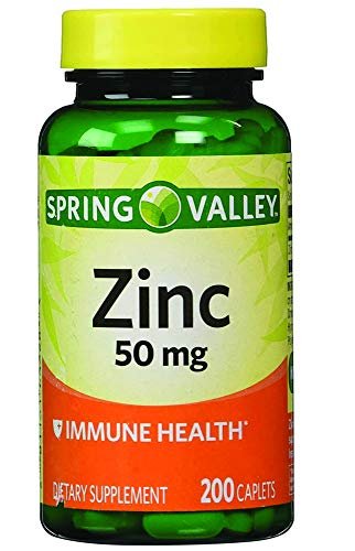 Spring Valley – Zink 50 mg, 200 Tabletten, 2er-Pack – Nahrungsergänzungsmittel für die tägliche Einnahme