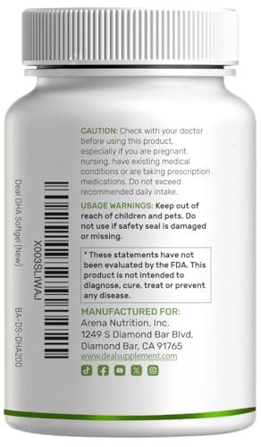 DHA Nahrungsergänzungsmittel | 240 Weichkapseln, ohne Aufstoßen, Zitronengeschmack, DHA 1000mg + EPA 500mg, Wild gefangener Fisch, Reich an Omega-3, Quecksilberfrei, Nicht-GVO, Unterstützt Gehirn-, Herz- und Gelenkgesundheit