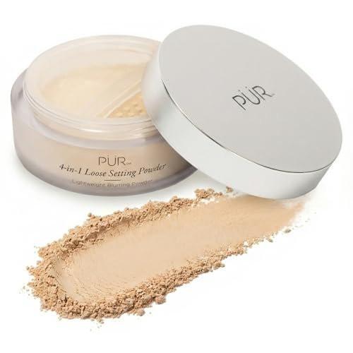 PUR 4-in-1 Loose Setting Powder – Transluzenter Finishing Puder für ölige, reife & empfindliche Haut – Talkfrei, vegan, ölkontrollierend mit Retinol
