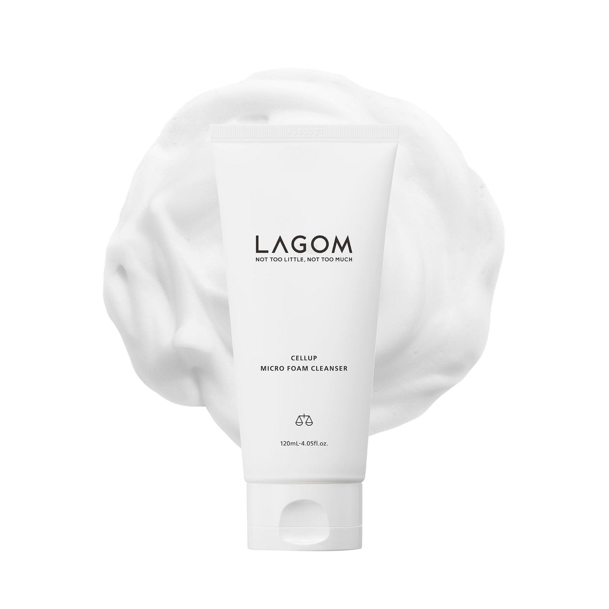 LAGOM Cellup Micro Foam Cleanser – Feuchtigkeitsspendender Reinigungsschaum, sanfte Tiefenreinigung, koreanischer Make-up-Entferner, 120 ml