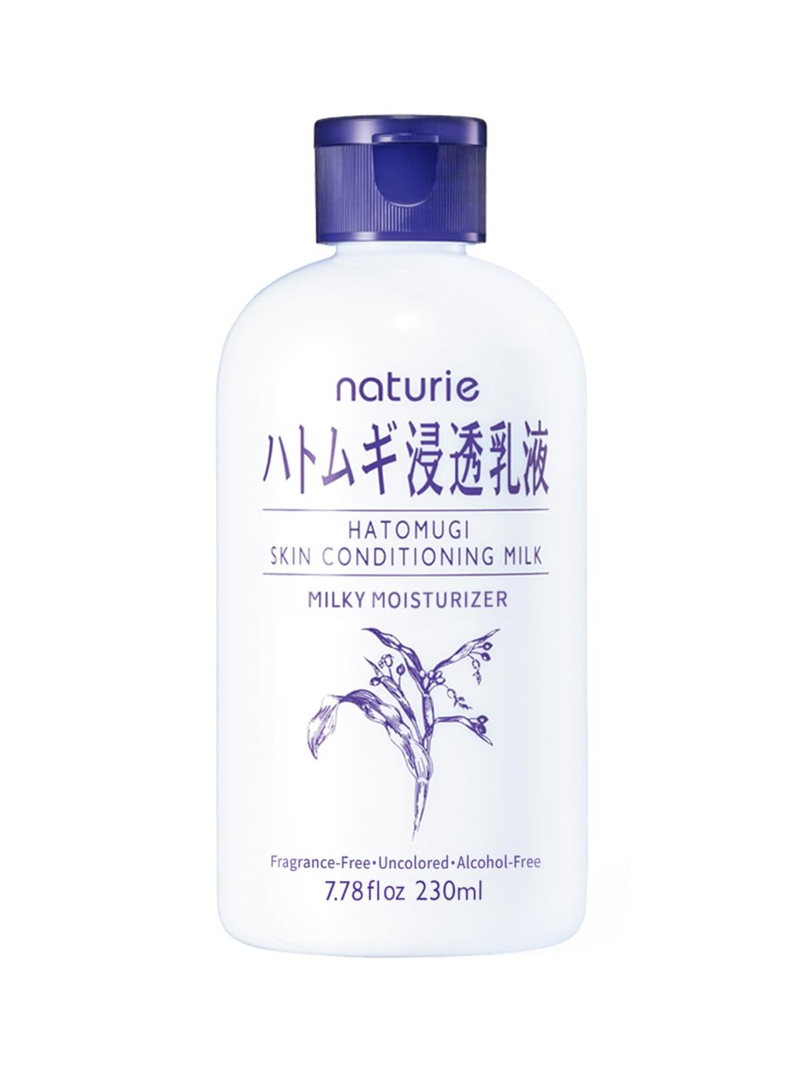 naturie Hatomugi Feuchtigkeitspflege-Milch – Feuchtigkeitsspendende Gesichts- und Körperlotion mit Hatomugi-Extrakt