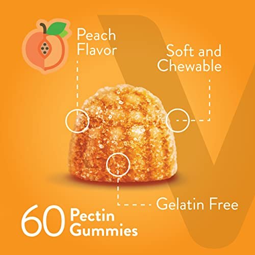 Viteey Turmeric Gummis mit Curcumin, Ingwer & Schwarzem Pfeffer – Immununterstützung, gesunde Haut & Gelenke – Vegan, Gelatinefrei, GVO-frei – Leckere kaubare Pfirsich-Gummis – 60 Stück
