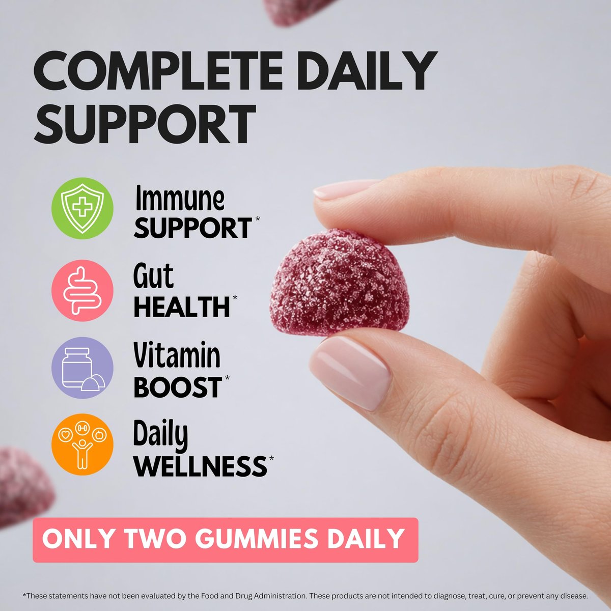 Viteey Multivitamin Gummis 8-in-1 mit Probiotika – Immunbooster für Erwachsene & Teenager – Vegan, Gelatinefrei, GMO-frei – Kaubare Beeren-Gummis zur Immunabwehr