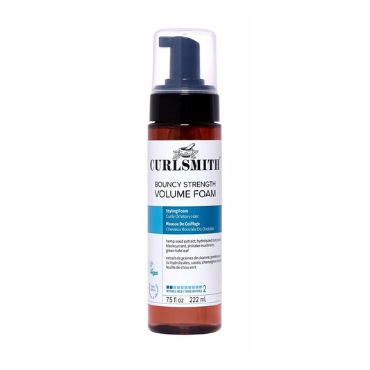CURLSMITH Bouncy Strength Volume Foam – Styling-Schaum für lockiges & welliges Haar, leichter Halt (222 ml)