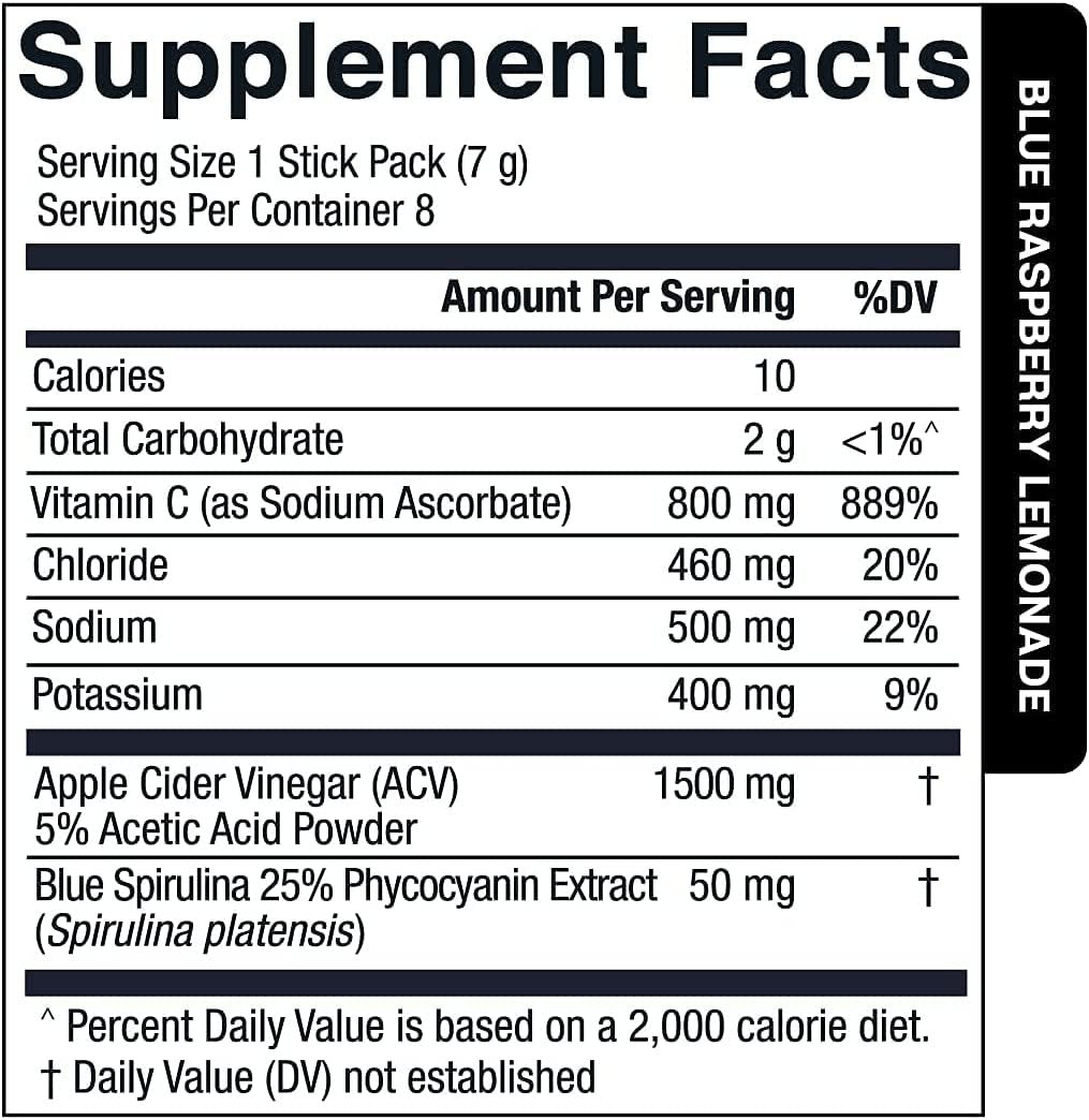 Essential Elements Hydration Packets - Sortenvielfalt - Zuckerfreie Elektrolyte Pulverbeutel - 15 Stick-Packs mit Elektrolyten ohne Zucker - Hydrationsgetränk - mit ACV & Vitamin C