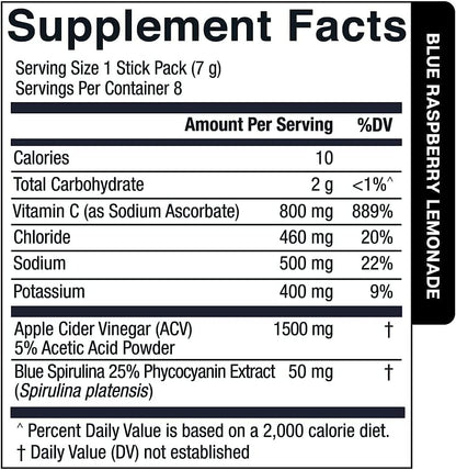 Essential Elements Hydration Packets - Sortenvielfalt - Zuckerfreie Elektrolyte Pulverbeutel - 15 Stick-Packs mit Elektrolyten ohne Zucker - Hydrationsgetränk - mit ACV & Vitamin C
