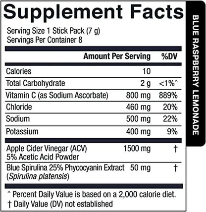 Essential Elements Hydration Packets - Sortenvielfalt - Zuckerfreie Elektrolyte Pulverbeutel - 15 Stick-Packs mit Elektrolyten ohne Zucker - Hydrationsgetränk - mit ACV & Vitamin C