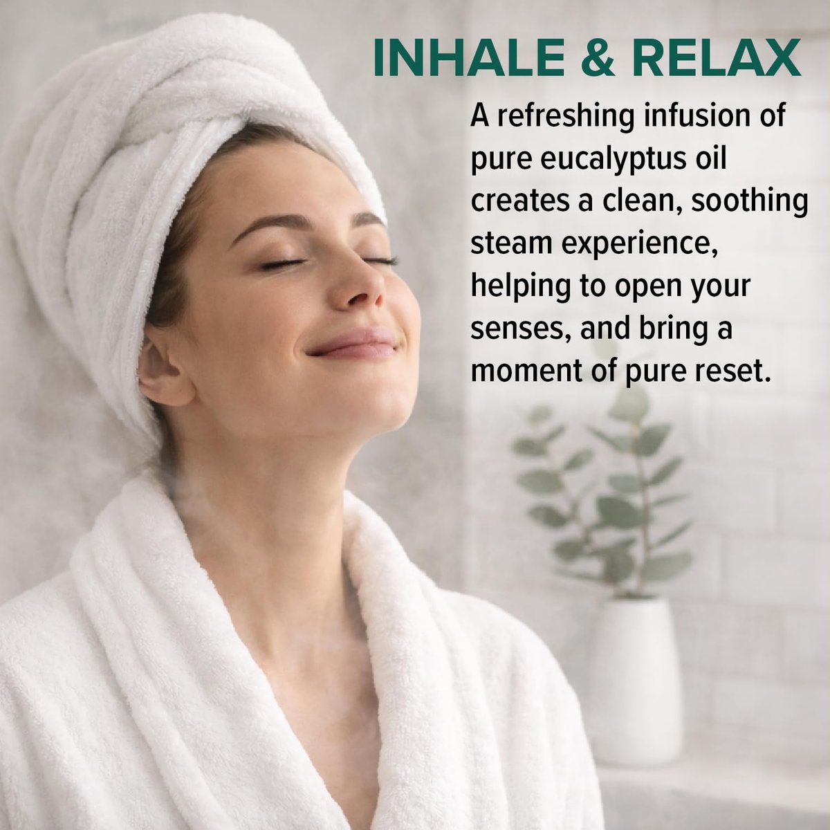 MOXĒ Eukalyptusöl-Duschnebel, Spa-Dampfspray, zertifiziert natürliche 100% ätherische Öle, hergestellt in USA, Aromatherapie, lindert Nebenhöhlenverstopfung und Verspannungen, 118 ml