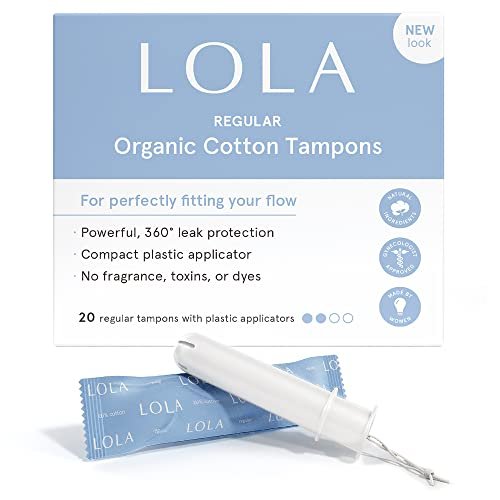 LOLA Bio-Baumwoll-Tampons unbeduftet, normale Saugfähigkeit – 40 Stück – natürliche Inhaltsstoffe, chlor- und schadstofffrei, zuverlässiger Auslaufschutz – BPA-frei