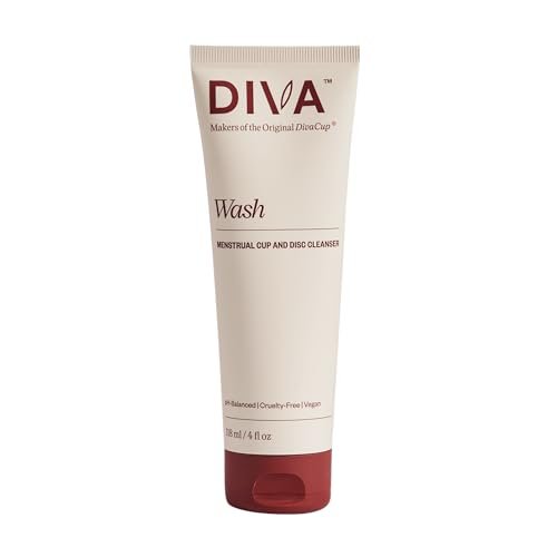 DIVA Wash – Menstruationsbecher & Scheibenreiniger – Nur ein Tropfen nötig – 100% pflanzliche Reinigungslotion – Frischer Zitrusduft – 118 ml