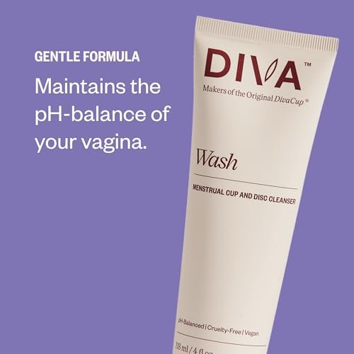 DIVA Wash – Menstruationsbecher & Scheibenreiniger – Nur ein Tropfen nötig – 100% pflanzliche Reinigungslotion – Frischer Zitrusduft – 118 ml