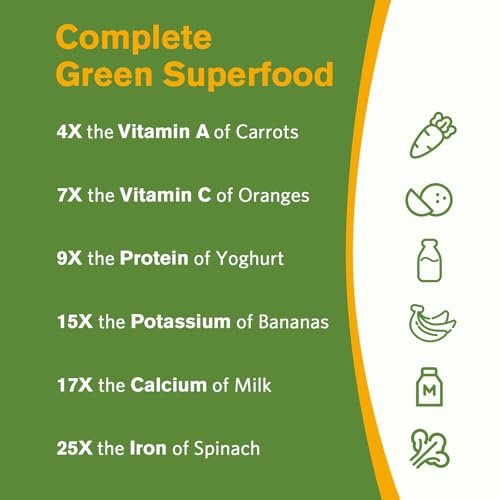 Doctor's Recipes Moringa – Komplettes grünes Superfood, natürlicher Antioxidantien-Support, Non-GMO, 90 vegane Kapseln, ohne Koffein, Soja, Gluten