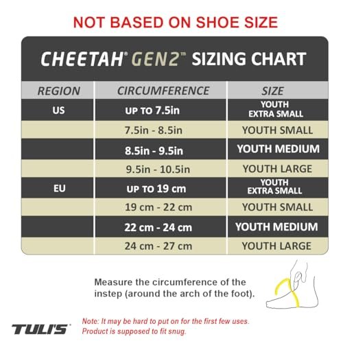 Tuli's Cheetah Gen2 Fersenkissen – Fußschutz für Turner und Tänzer mit Morbus Sever und Fersenschmerzen, Medium
