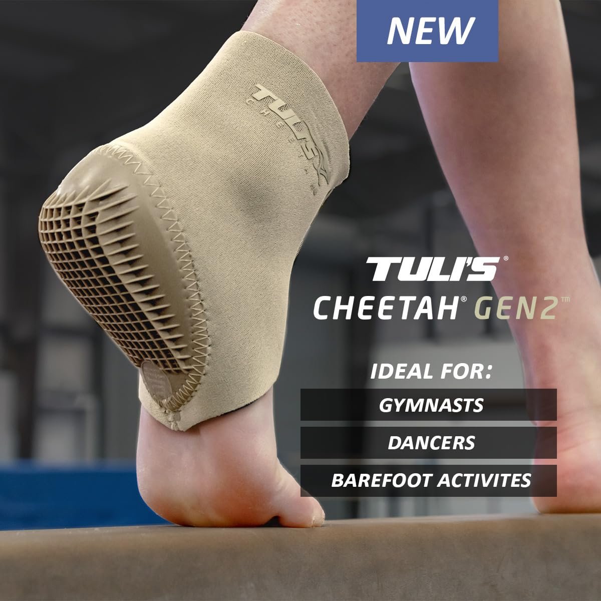 Tuli's Cheetah Gen2 Fersenkissen – Fußschutz für Turner und Tänzer mit Morbus Sever und Fersenschmerzen, Medium