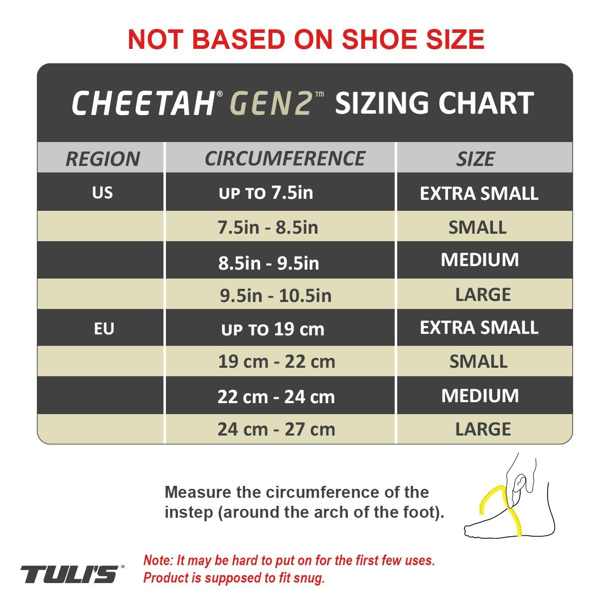 Tuli's Cheetah Gen2 Fersenkappe – Fußschutz für Turner und Tänzer mit Morbus Sever und Fersenschmerzen, Große Größe