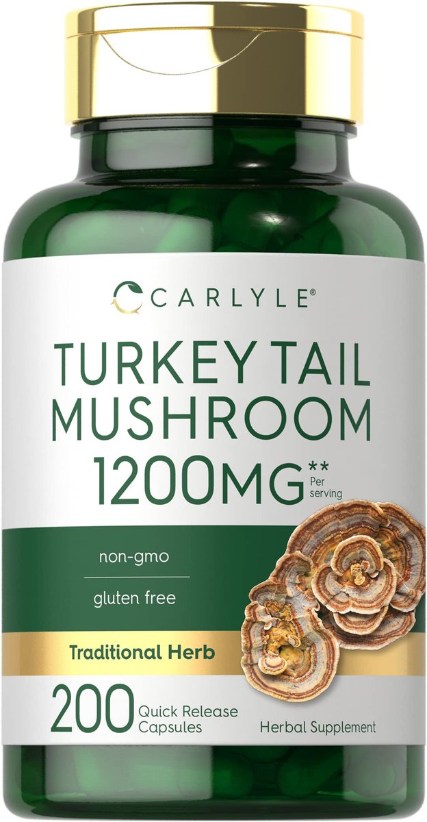 Carlyle Truthahnschwanz Pilz Kapseln | 200 Stück | Nicht-GVO & Glutenfrei Extrakt