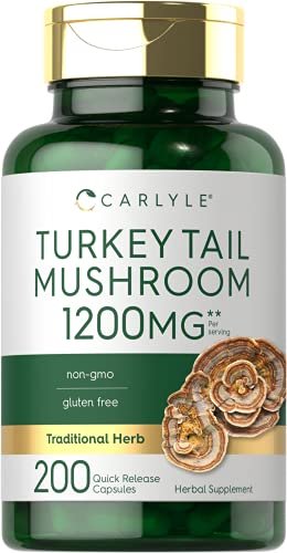 Carlyle Truthahnschwanz Pilz Kapseln | 200 Stück | Nicht-GVO & Glutenfrei Extrakt