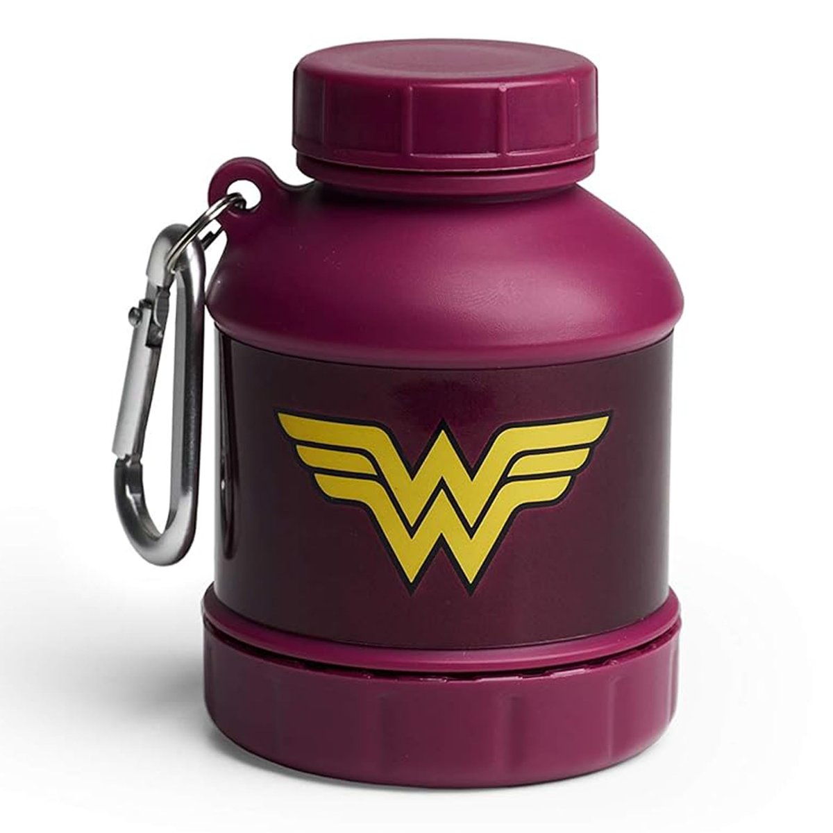 Smartshake Justice League Proteinpulver-Aufbewahrungsbehälter 50 g Proteinshaker-Flasche Trichter 110 ml BPA-frei, DC Comics Proteinshake-Behälter für Frauen - Wonder Woman