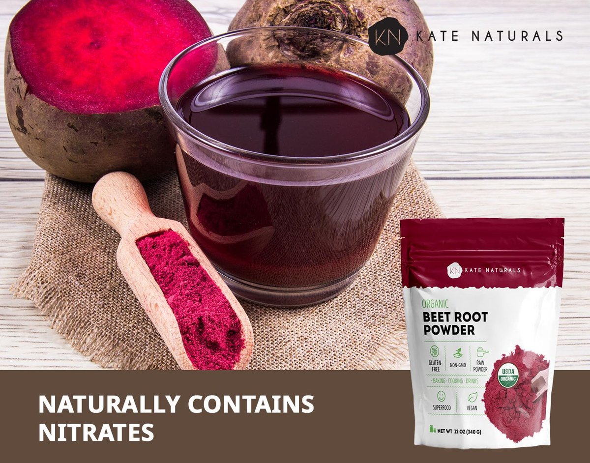 Kate Naturals Bio Rote-Bete-Pulver – Organisches Rote-Bete-Superfood für Smoothies, Backen & Säfte (340 g, Nicht-GVO, Erdiges Aroma)