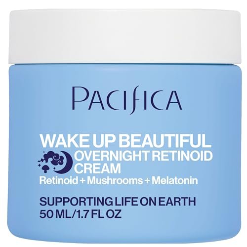 Pacifica Wake Up Beautiful Retinoid Nachtcreme – Anti-Aging Feuchtigkeitscreme mit Hyaluronsäure & Melatonin, reduziert Falten & feine Linien, hydratisierend und sanft für trockene oder reife Haut, vegan