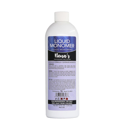 Professionelles Liquid Monomer von Nena's – 16 fl oz, Acrylflüssigkeit mit Advanced GlamourShield Formel, kein MMA, nicht vergilbend, schnell trocknend, stärkste Haftung, für Acryl-Nagelverlängerung und Carving