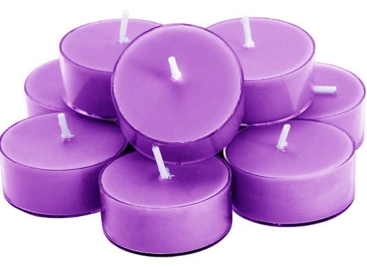 DEYBBY Duftende Sojawachs-Teelichter im Bulk – Lavendel Aromatherapie-Kerze für Stressabbau, langanhaltend, für Entspannung, Spa und Bad | 12er-Pack
