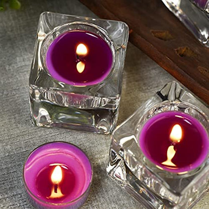 DEYBBY Duftende Sojawachs-Teelichter im Bulk – Lavendel Aromatherapie-Kerze für Stressabbau, langanhaltend, für Entspannung, Spa und Bad | 12er-Pack