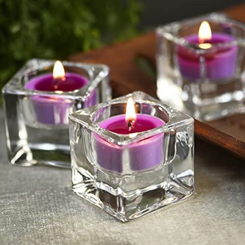 DEYBBY Duftende Sojawachs-Teelichter im Bulk – Lavendel Aromatherapie-Kerze für Stressabbau, langanhaltend, für Entspannung, Spa und Bad | 12er-Pack