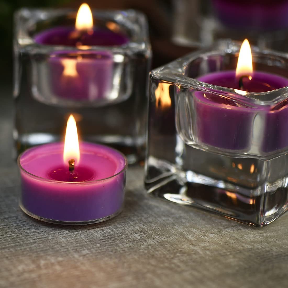 DEYBBY Duftende Sojawachs-Teelichter im Bulk – Lavendel Aromatherapie-Kerze für Stressabbau, langanhaltend, für Entspannung, Spa und Bad | 12er-Pack