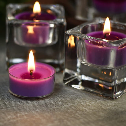 DEYBBY Duftende Sojawachs-Teelichter im Bulk – Lavendel Aromatherapie-Kerze für Stressabbau, langanhaltend, für Entspannung, Spa und Bad | 12er-Pack