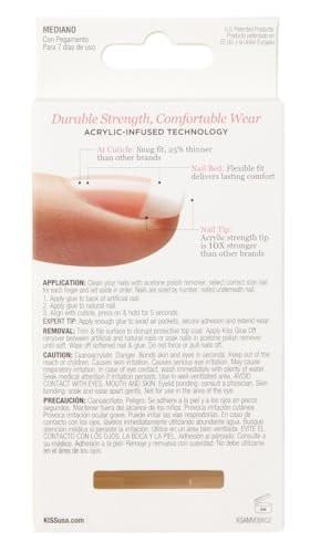 KISS Salon Acrylic French 28 Stück mittellang konisch (6er-Pack)