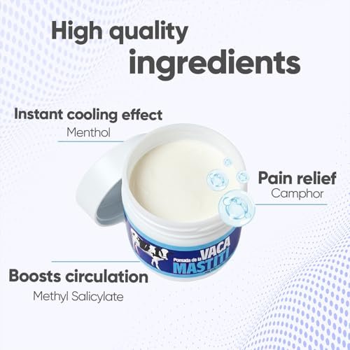 POMADA DE LA VACA MASTITI Feuchtigkeitsspendende Salbe – Intensive Pflege für gesund aussehende Haut; Ideal für Hautpflege, Stillbedarf und Kosmetikerin-Zubehör | 2 Unzen | 1er-Pack