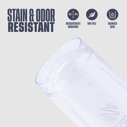 BlenderBottle Sport Shakerflasche mit Drahtschneebesen, 24 Unzen, Weiß – Protein Shakes & Hydration für Sportler & Fitnessbegeisterte, einfaches Mischen, langlebig & leicht, verschließbarer Deckel