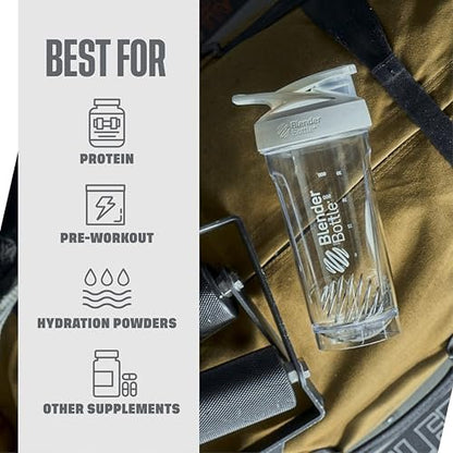 BlenderBottle Strada Tritan Shaker Flasche mit Verschlussdeckel, 28 Unzen, Weiß