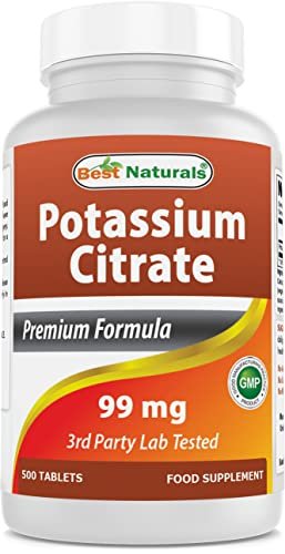 Best Naturals Kaliumcitrat 99 mg – 500 Tabletten – Laborgeprüft