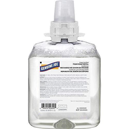 Genuine Joe Grün zertifizierte Seifennachfüllung (4er-Pack) - Handseife für gewerbliche und private Anwendung
