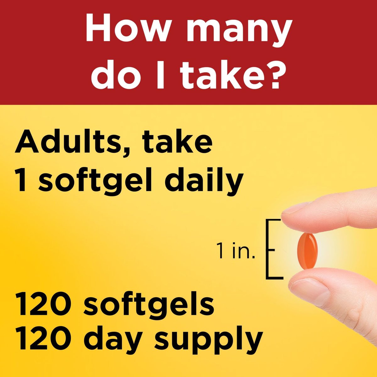 Nature Made CoQ10 100mg Weichkapseln – Nahrungsergänzungsmittel für die Herzgesundheit, 120 Kapseln, 120-Tage-Vorrat