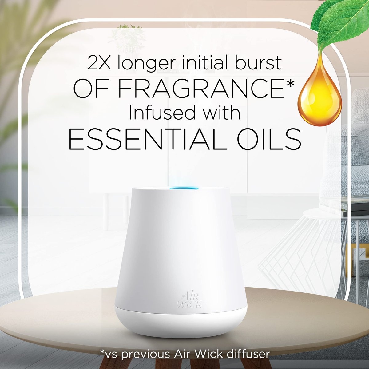 Air Wick Essential Mist Starterset (Diffuser + Nachfüllung), Joy, ätherische Öle Diffuser, Lufterfrischer