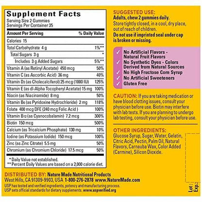 Nature Made Multivitamin für Frauen – Gummibärchen mit Vitaminen für tägliche Unterstützung, 70 Stück, 35-Tage-Vorrat