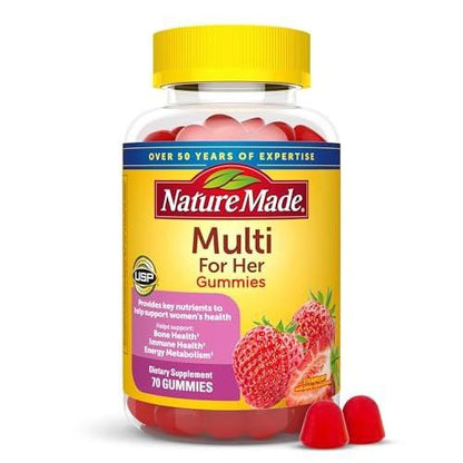 Nature Made Multivitamin für Frauen – Gummibärchen mit Vitaminen für tägliche Unterstützung, 70 Stück, 35-Tage-Vorrat