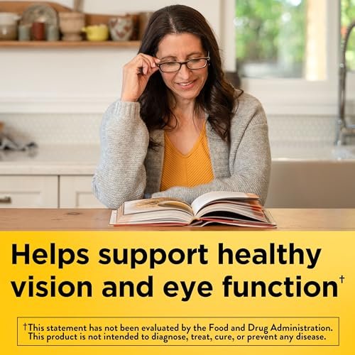 Nature Made Vision nach AREDS2-Formel – Augen-Vitamine mit Lutein & Zeaxanthin, Vitamin C, Vitamin E, Zink und Kupfer für gesunde Sehkraft und Augenfunktion, 60 Softgels, 30-Tage-Versorgung
