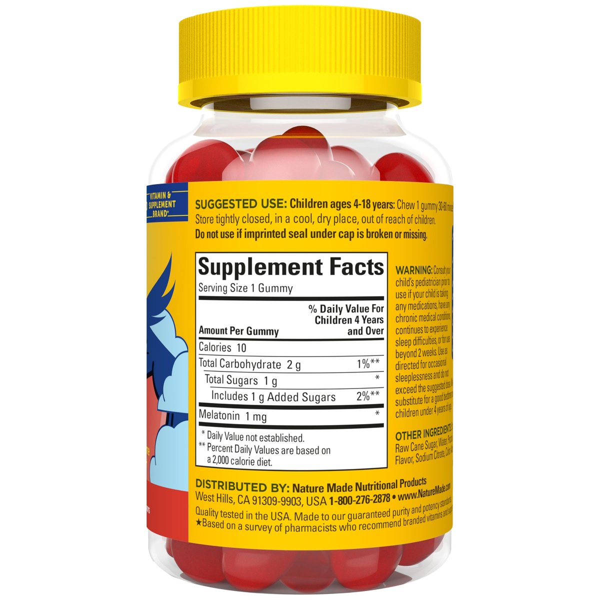 Nature Made Kids First Schlaf-Gummis mit Melatonin – 100% medikamentenfrei – 45 Stück