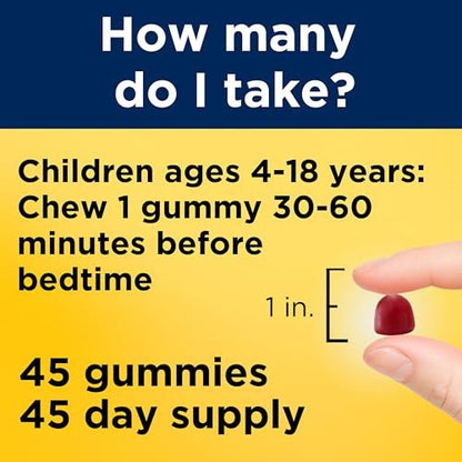 Nature Made Kids First Schlaf-Gummis mit Melatonin – 100% medikamentenfrei – 45 Stück