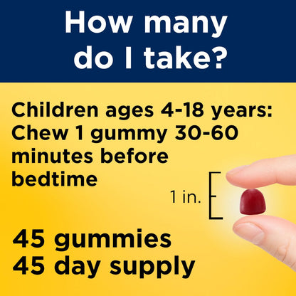Nature Made Kids First Schlaf-Gummis mit Melatonin – 100% medikamentenfrei – 45 Stück